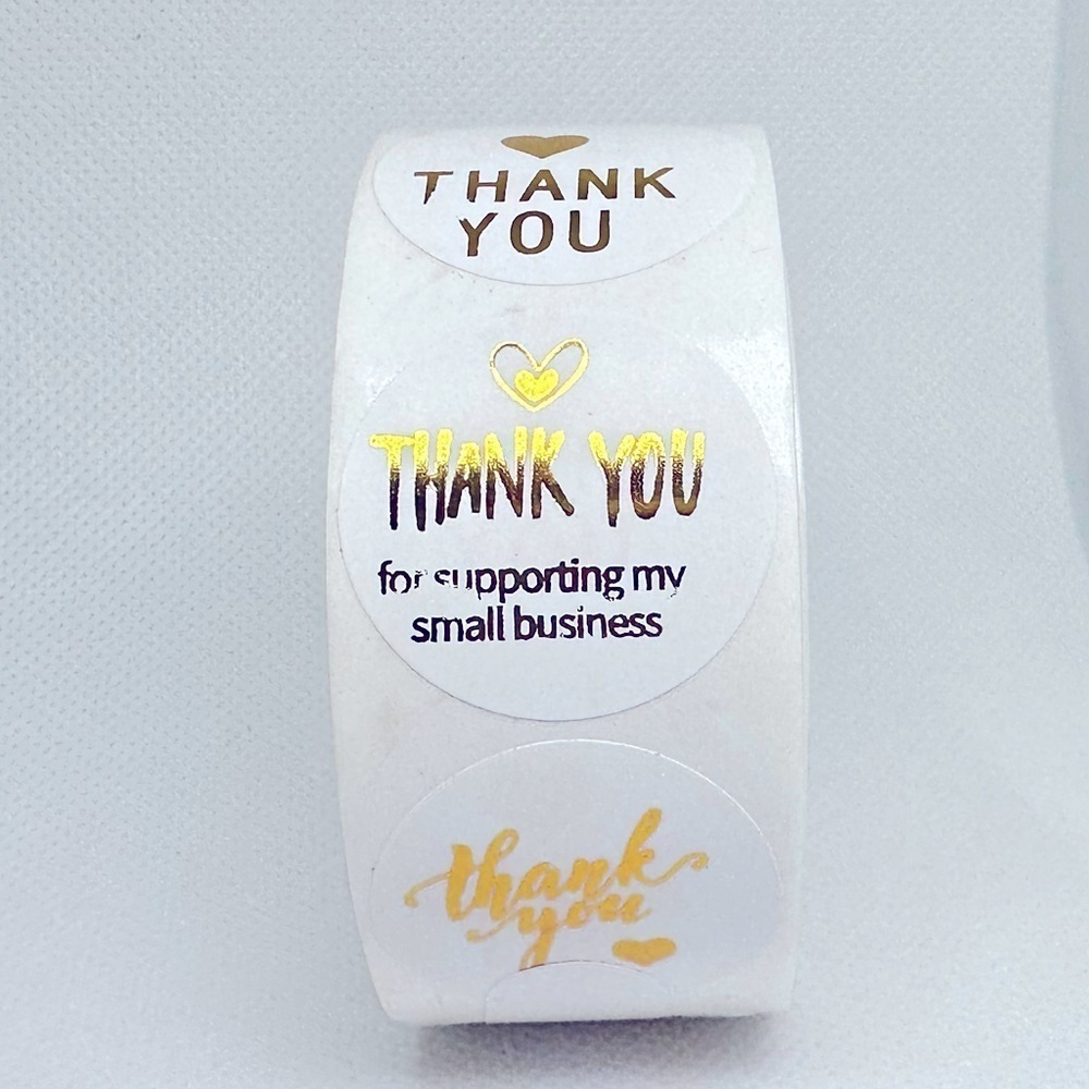 500 thank you stickers (variety pack) 1in round | shipping supplies​​​ - Picture 2 of 6